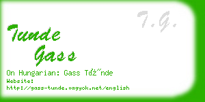 tunde gass business card